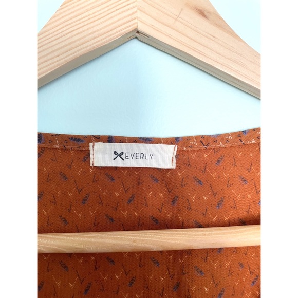 Cross front toffee coloured dress - Picture 4 of 8